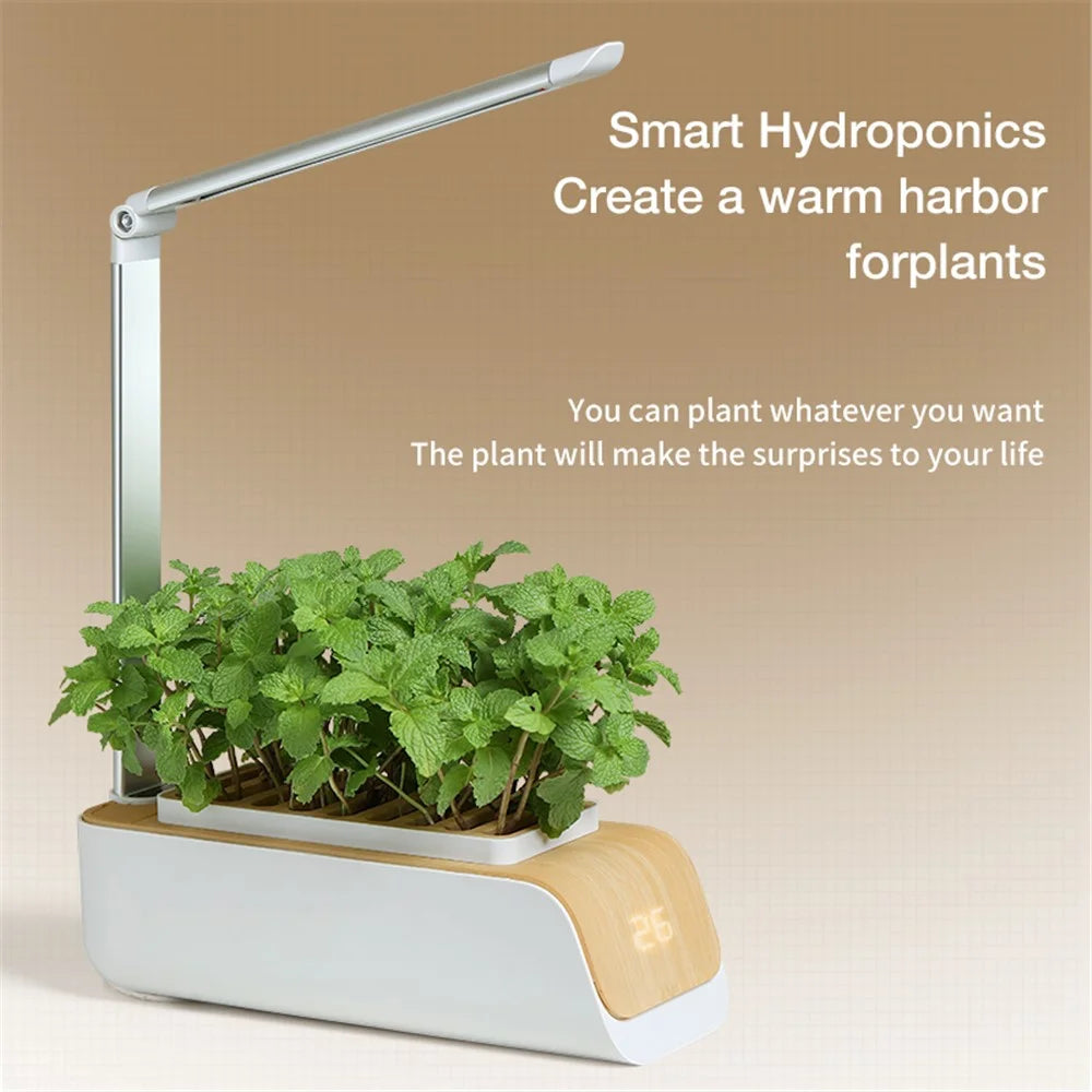 ABIS-H003 LED Grow Lights Smart Flower Pot Planter Automatic Absorption Hydroponics Plant Light Soilless Cultivation Electric Tool for Garden - US Plug - 3