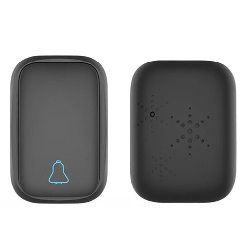 TS-K111 Wireless Doorbell Home Welcome Doorbell Waterproof 100M Remote Smart Doorbell Chime, 1 Door Bell and 1 Button - Black/US Plug - 1
