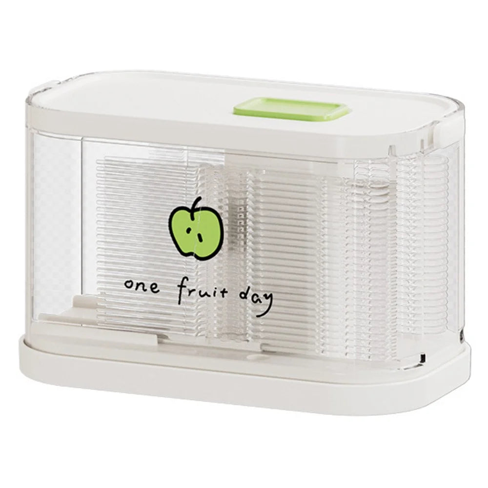 Push-Type Fruit Fork Dispenser Box with 50Pcs Disposable Food-Grade Forks (BPA-Free, No FDA) - Green - 1