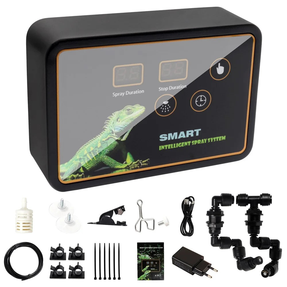 WD-01CS Automatic Mist Spray System Electronic Timer LCD Display Sprinkler Controller Terrarium Spray Kit EU Plug - 1