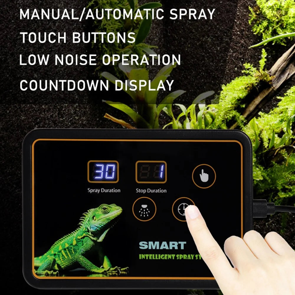 WD-01CS Automatic Mist Spray System Electronic Timer LCD Display Sprinkler Controller Terrarium Spray Kit EU Plug - 4