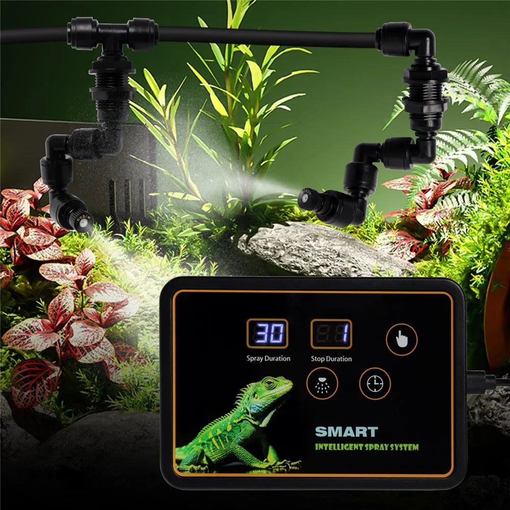 WD-01CS Automatic Mist Spray System Electronic Timer LCD Display Sprinkler Controller Terrarium Spray Kit EU Plug - 7
