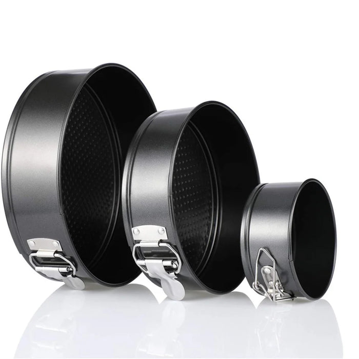 KP017 3Pcs/Set Round 4/7/9 inch Cake Mold Non-stick High Carbon Steel Kitchen Baking Mold with Removable Bottom (BPA Free, no FDA Certificate) - 7