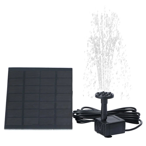 MEIERDE Outdoor Solar Fountain Floating Garden Solar Water Pump Fountain with 6 Different Nozzles - 1