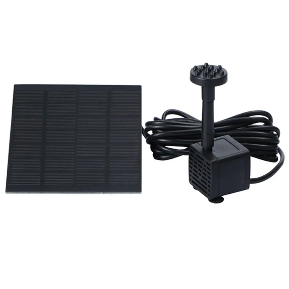 MEIERDE Outdoor Solar Fountain Floating Garden Solar Water Pump Fountain with 6 Different Nozzles - 2