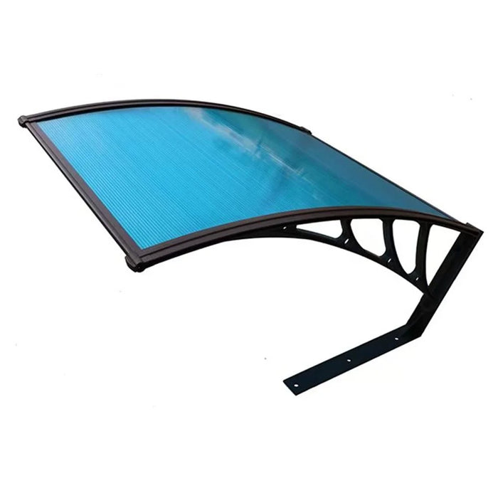 Outdoor Small Lawn Mower Sunshade Awning PC Sun Shield Rainproof Board, 1000x800mm - Blue - 1