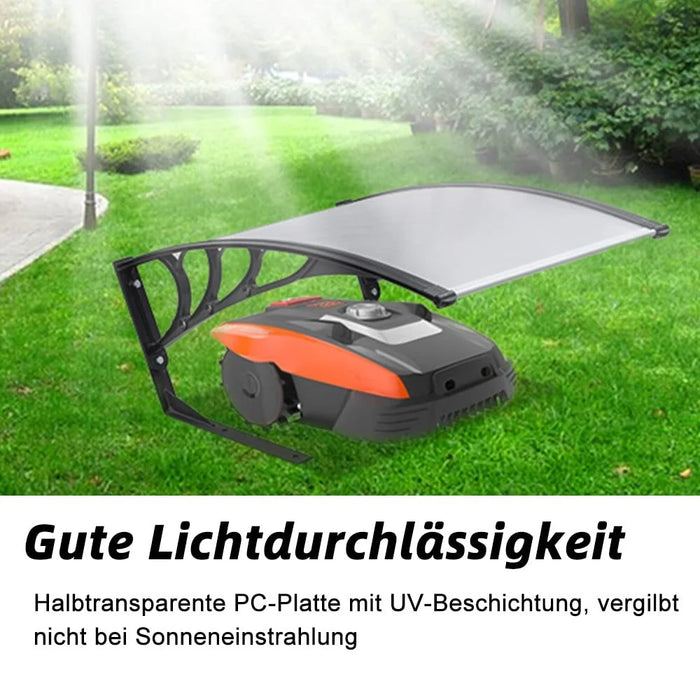 Outdoor Small Lawn Mower Sunshade Awning PC Sun Shield Rainproof Board, 1000x800mm - Blue - 2