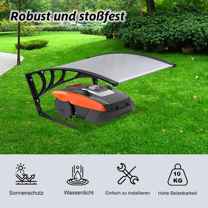 Outdoor Small Lawn Mower Sunshade Awning PC Sun Shield Rainproof Board, 1000x800mm - Blue - 5