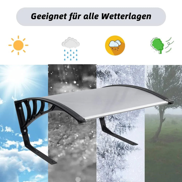 Outdoor Small Lawn Mower Sunshade Awning PC Sun Shield Rainproof Board, 800x700mm - Blue - 3