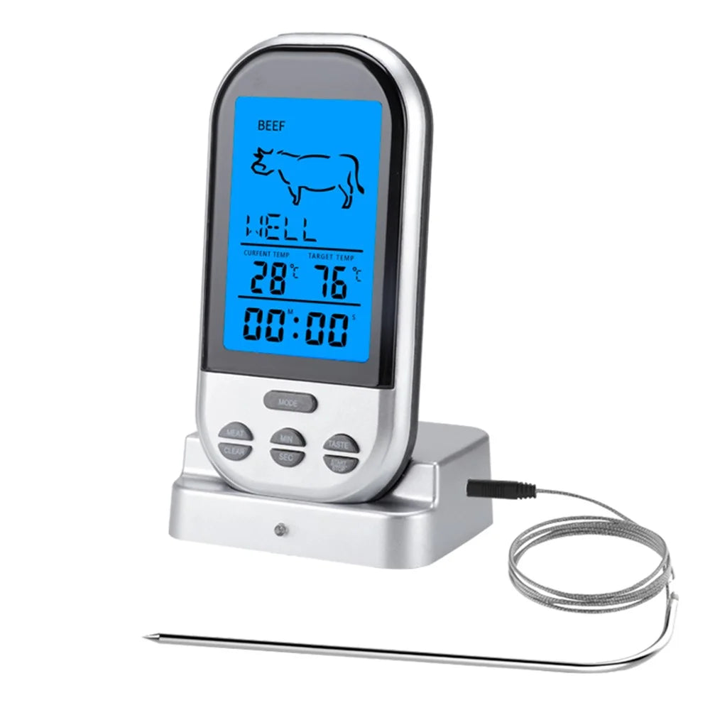 TS-HY62 Large LCD Screen Kitchen Outdoor BBQ Thermometer Food Meat Temperature Measurement Tool (BPA Free, FDA Certificated) - 1