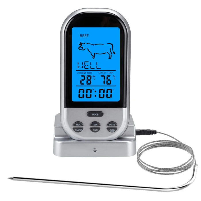 TS-HY62 Large LCD Screen Kitchen Outdoor BBQ Thermometer Food Meat Temperature Measurement Tool (BPA Free, FDA Certificated) - 2