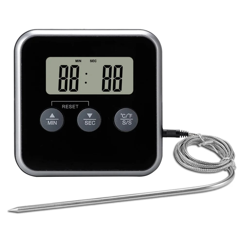 TS-BN56 Household Oven BBQ Thermometer Multifunctional Kitchen Electronic Timer with Waterproof Probe (No FDA, BPA Free) - 5