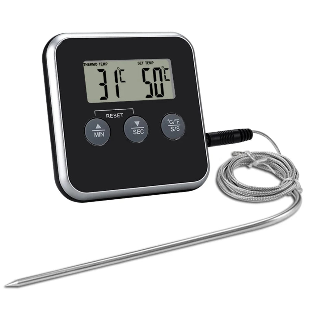 TS-BN56 Household Oven BBQ Thermometer Multifunctional Kitchen Electronic Timer with Waterproof Probe (No FDA, BPA Free) - 6