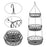 001-ZJD-SA1 3-Layer Iron Hanging Basket Potted Plant Fruit Storage Basket (BPA-free, No FDA Certificate) - 7