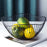 002D062 Simple Style Metal Fruit Basket Iron Wire Round Fruit Bowl for Kitchen Countertop - Black - 1