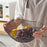 002D062 Simple Style Metal Fruit Basket Iron Wire Round Fruit Bowl for Kitchen Countertop - Black - 2