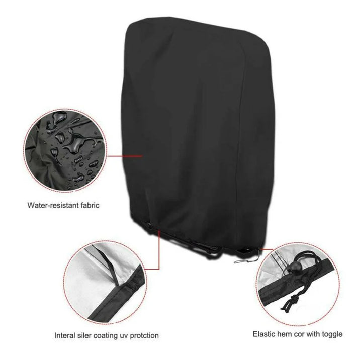 Outdoor Folding Chair Cover Waterproof Dustproof Lawn Patio Furniture Cover - Grey - 3