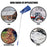 Adjustable Roof Snow Rake with Wheels Aluminum Telescoping Handle Snow Scraper - Blue - 7