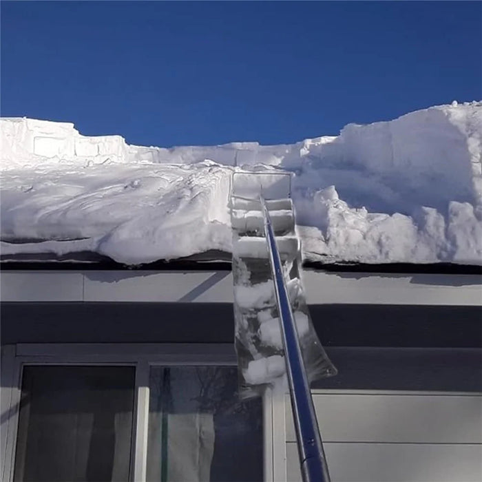 6.1m Extendable Roof Snow Rake with Wheels and Oxford Cloth Rake Head - Pipe Diameter 30MM x Wall Thickness 1.0MM - 3