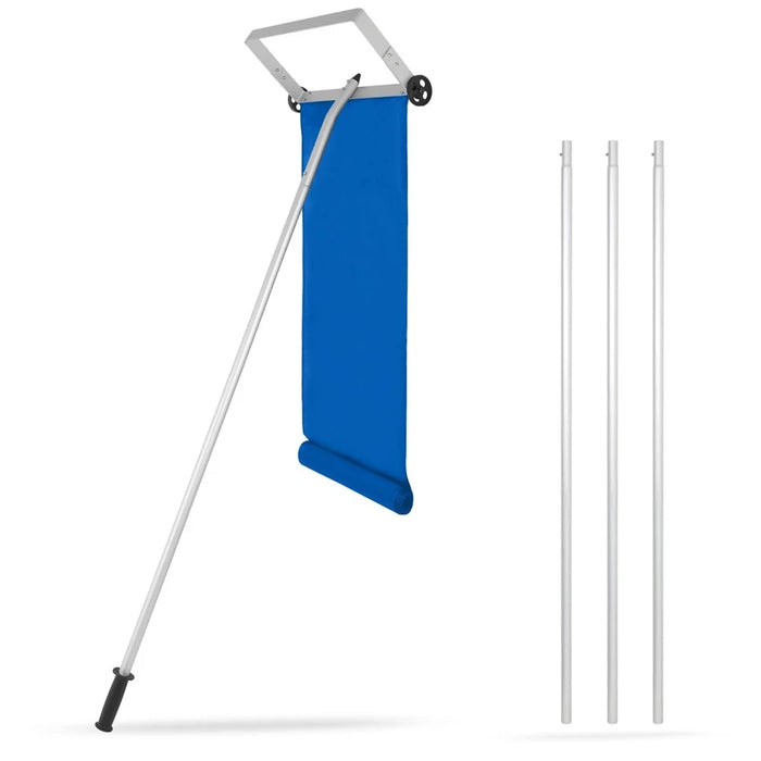 6.1m Extendable Roof Snow Rake with Wheels and Oxford Cloth Rake Head - Pipe Diameter 30MM x Wall Thickness 1.0MM - 5