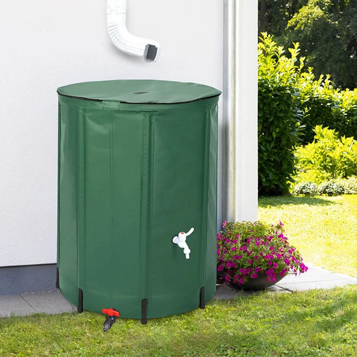 Portable Foldable Rain Water Collection Barrel 200L PVC Outdoor Garden Irrigation Storage Tank 56 x 78cm - 3