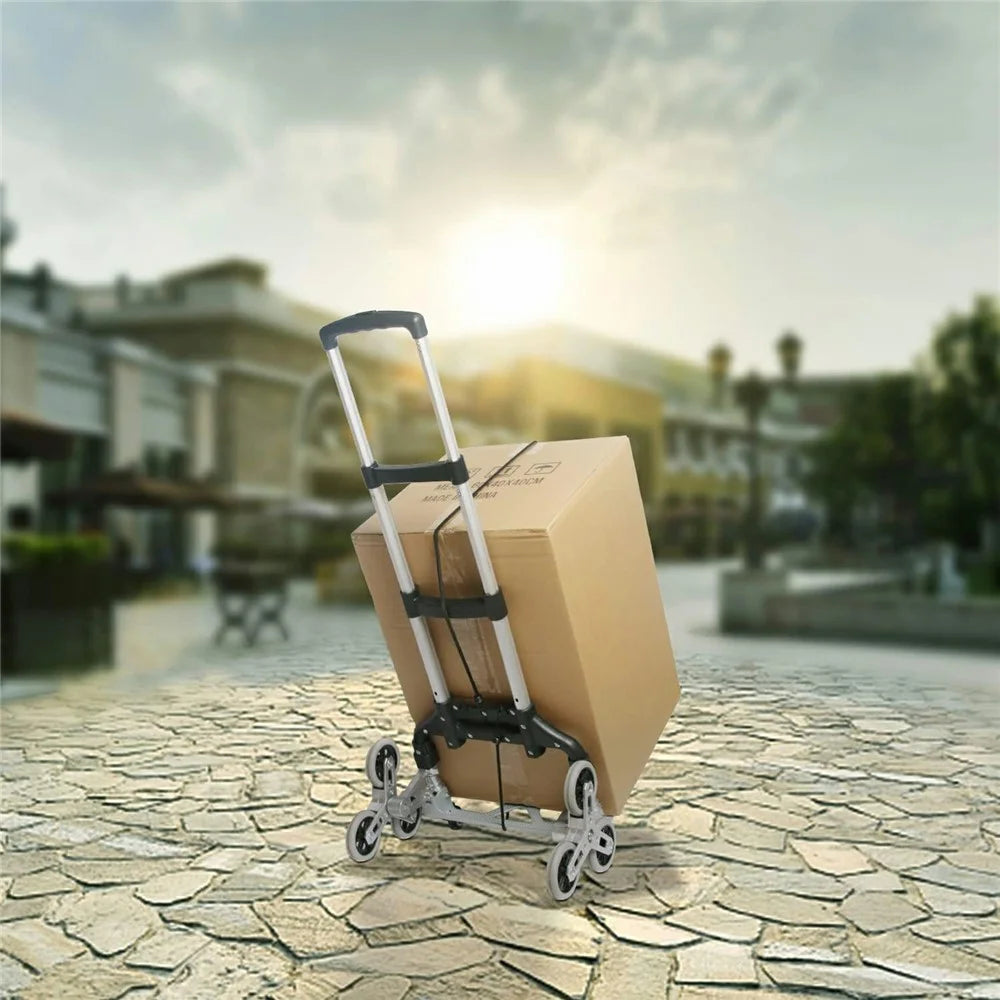 Heavy Duty Dolly Cart Folding Stair Climbing Hand Truck Trolley with 6 Wheels and Telescoping Handle - 6