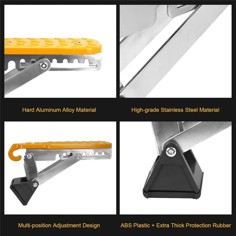Universal Car Door Step SUV Truck Foldable Door Latch Step with Adjustable Angle for Car Roof Access - Orange - 5