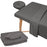 3Pcs / Set Soft Microfibre Massage Table Sheet Fitted Sheet Face Rest Cover for Spa Beauty - Dark Grey - 1