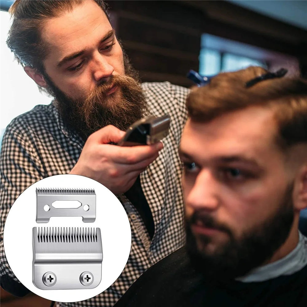 Stainless Steel Clipper Blade for Wahl 8148 / 1919 / 8591 / 8509 Hair Trimmer Replacement Accessories - Black - 3