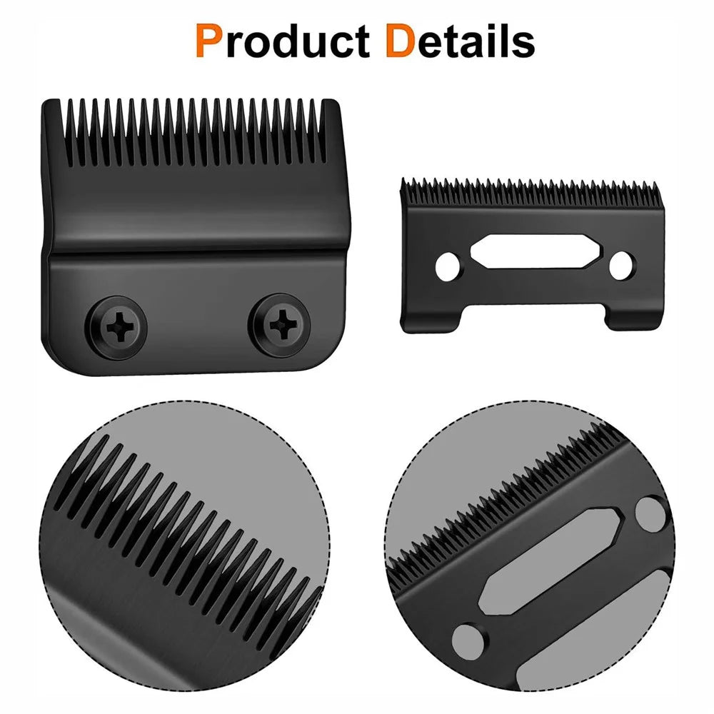 Stainless Steel Clipper Blade for Wahl 8148 / 1919 / 8591 / 8509 Hair Trimmer Replacement Accessories - Black - 4