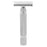Flat Bottom Safety Razor Double Edge Barber Shaver with Textured Handle for Close Shaving - 1