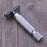 Flat Bottom Safety Razor Double Edge Barber Shaver with Textured Handle for Close Shaving - 3