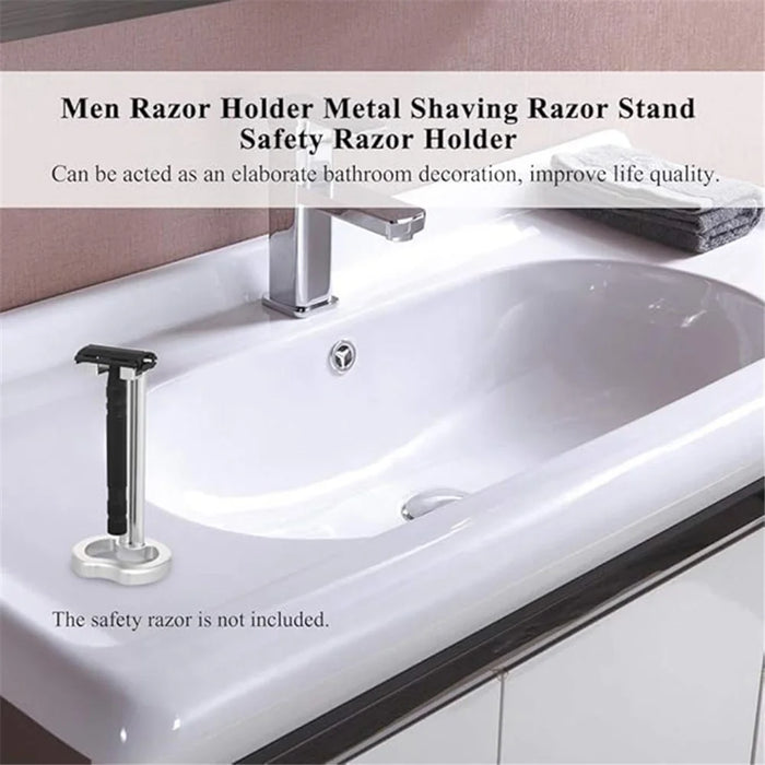 Universal Men Razor Holder Support Anti Rust Metal Shaver Stand Bathroom Accessories - 3