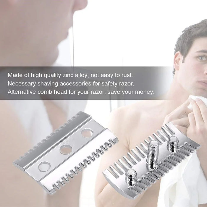 Double-Sided Razor Replacement Head Zinc Alloy Rust Resistant Shaver Head - 3