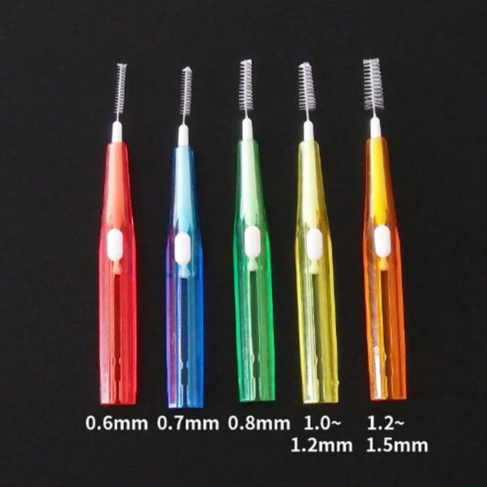 60Pcs Retractable Interdental Brushes Soft Bristle Teeth Cleaner Gum Care Fresh Breath Interdental Brushes - 5 Colors Mixed - 4