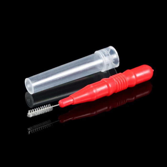 50Pcs Retractable Interdental Brushes Teeth Gap Cleaning Soft Bristles Interdental Brushes - Red+Blue - 4