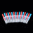 50Pcs Retractable Interdental Brushes Teeth Gap Cleaning Soft Bristles Interdental Brushes - Red+Blue - 5