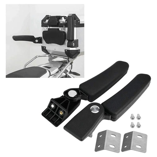 1 Pair Motorcycle Passenger Armrest Rear Box Foldable Grab Handles - 2