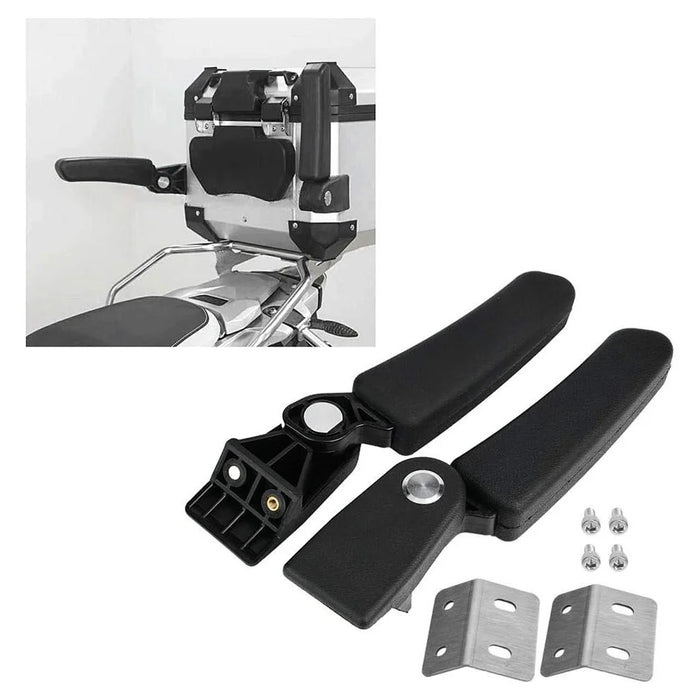 1 Pair Motorcycle Passenger Armrest Rear Box Foldable Grab Handles - 2