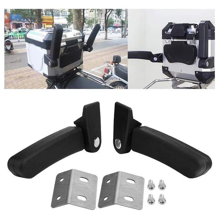 1 Pair Motorcycle Passenger Armrest Rear Box Foldable Grab Handles - 3