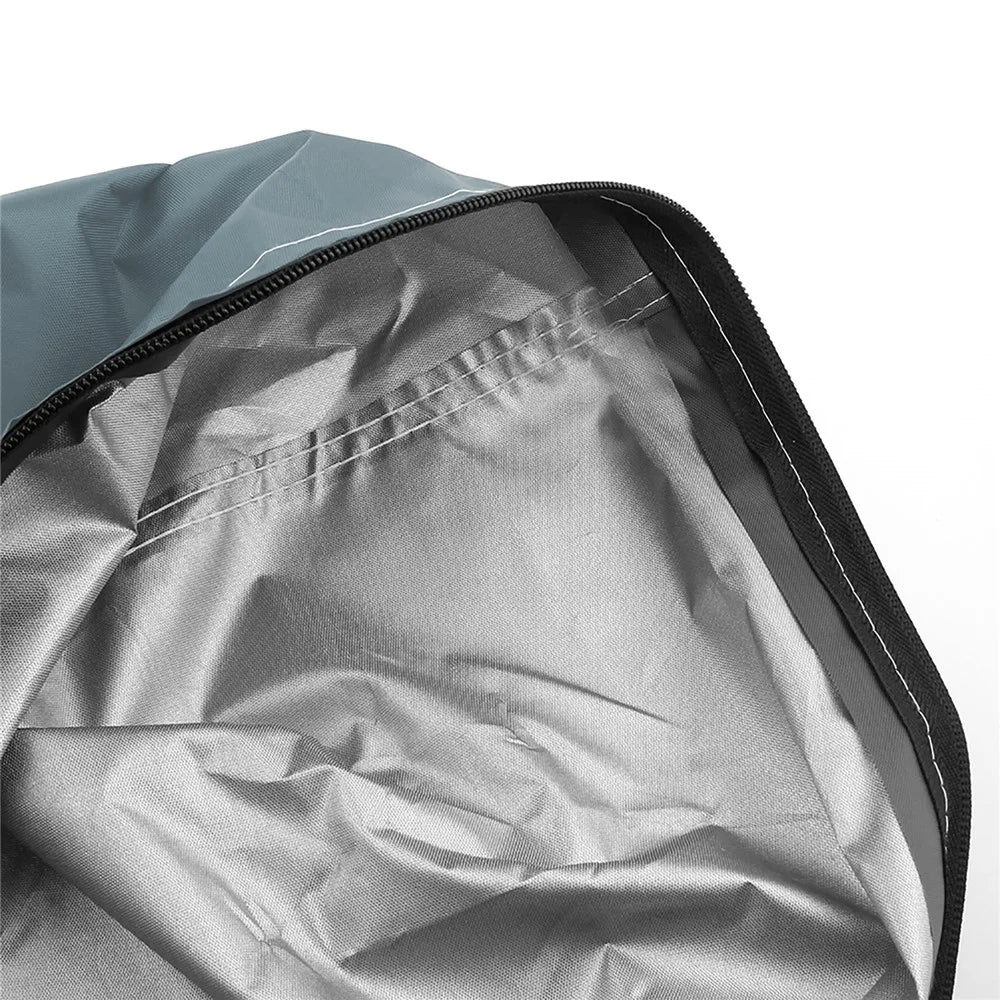 Water-resistant Seat Cushion Zipper Storage Bag with 2 Handles for Patio Furniture, 81x81x61cm - Black - 4