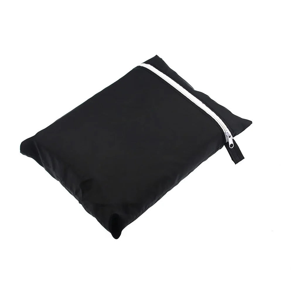 Water-resistant Seat Cushion Zipper Storage Bag with 2 Handles for Patio Furniture, 81x81x61cm - Black - 5