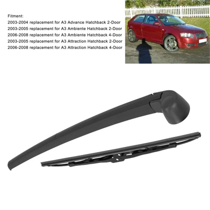 For A3 2003 - 2013  /  A4 2001 - 2009 Rear Window Wiper Arm Blade Set Replacement Part - 2
