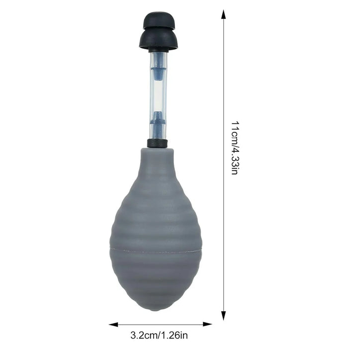 Ear Pressure Relief Device Threaded Design Air Pump with Replacement Earplugs for Flying / Diving / Altitude Changes - Grey - 6