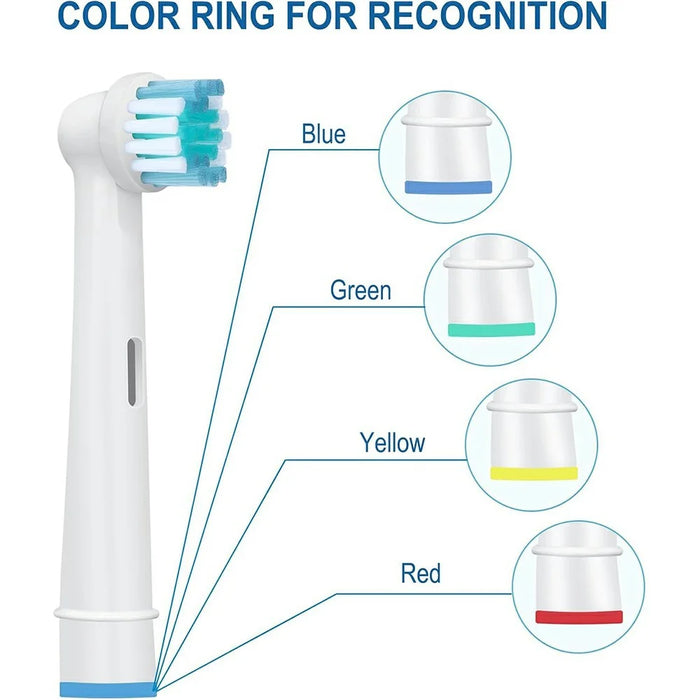 8Pcs Replacement Brush Heads for Electric Toothbrush Deep Clean Soft Bristles Heads for Home Use - 7
