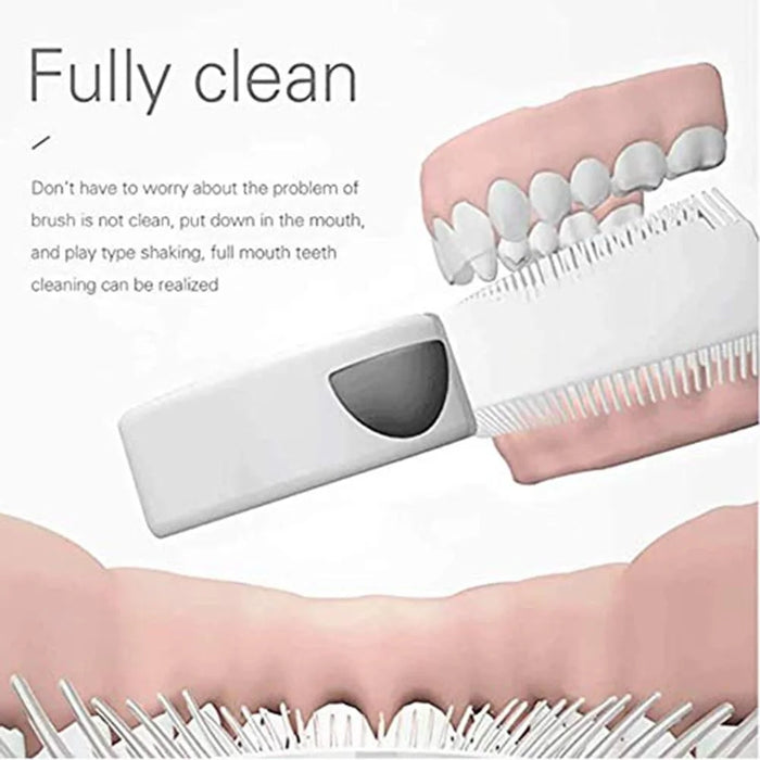 Cartoon Panda U Shaped Electric Toothbrush for Children Silicone Bristles Rechargeable Toothbrush - Pink - 7