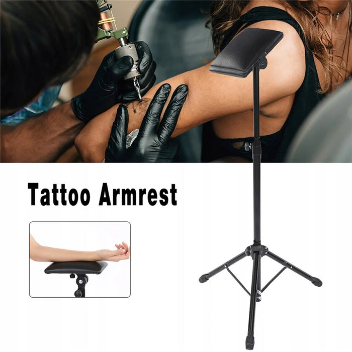 Foldable Armrest Stand Adjustable Height Arm Rest Stand Soft Sponge Pad Tattoo Armrest Tripod for Studio Salon - 2