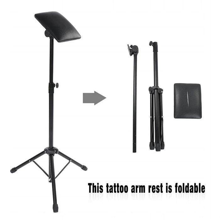 Foldable Armrest Stand Adjustable Height Arm Rest Stand Soft Sponge Pad Tattoo Armrest Tripod for Studio Salon - 5