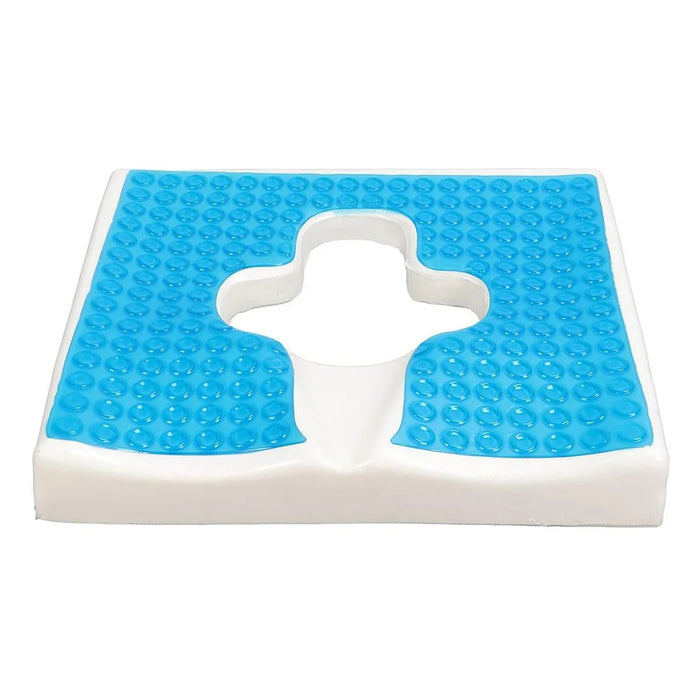 Anti Bedsore Seat Cushion for Sitting After Surgery Pressure Tailbone Sciatica Lower Relief Lumbar Spine Pain - Blue - 2