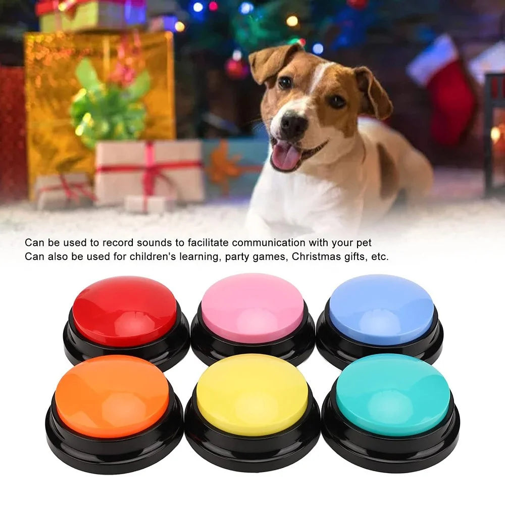 6Pcs Recordable Button Set Pet Training Buzzer Clear Sound Voice Recording Device for Dog Cat - 2